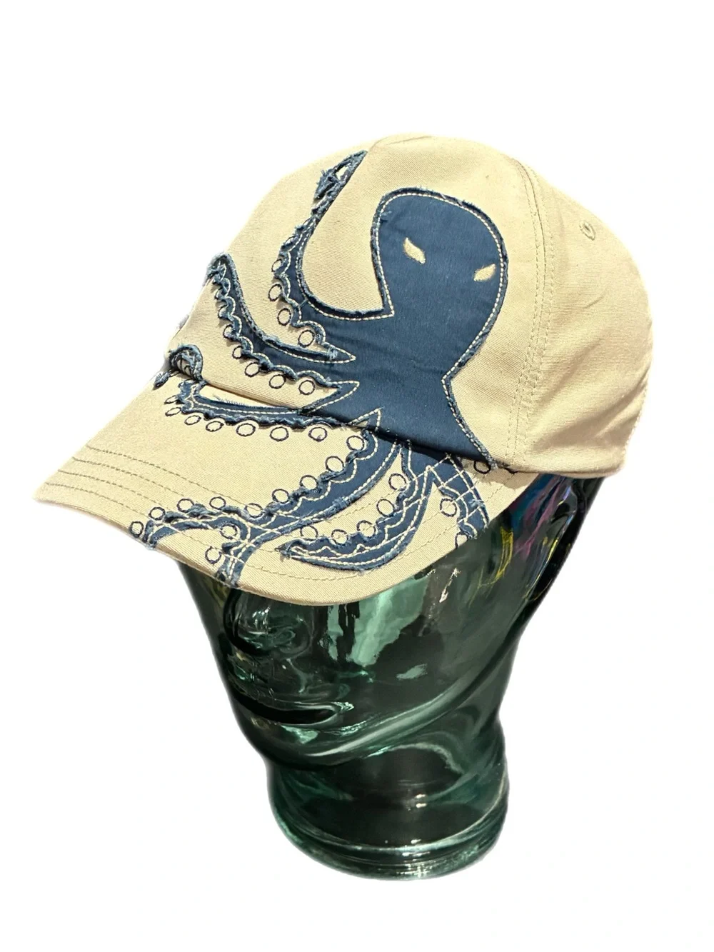 Gymboree Octopus Youth Kids Hat Size 8+ Adjustable Ball Cap Baseball Brown Blue